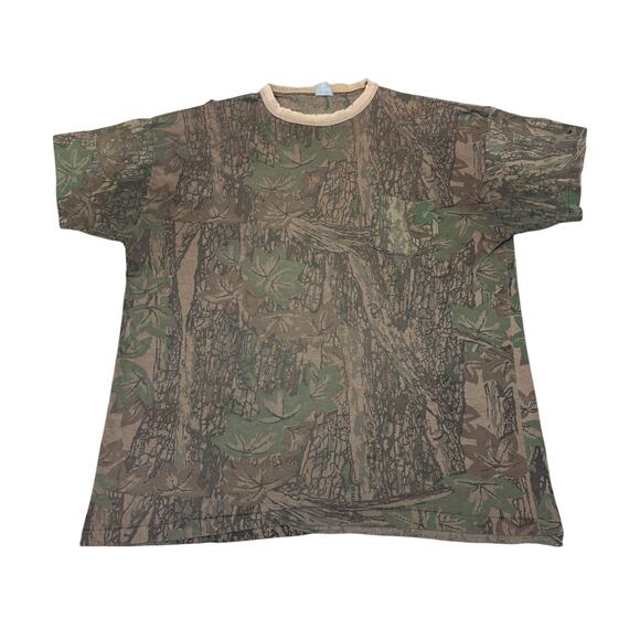 Vintage Real Tree Camo Single Stitch Distressed T Shirt Men's XL - Picture 1 of 11